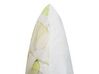 Conjunto 2 almofadas decorativas brancas com folhas verdes 45 x 45 cm PEPEROMIA_799564