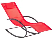 Lettino Prendisole a Dondolo CARANO II Metallo Rosso_812634