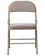 Set of 4 Folding Chairs SHASTA Metal Taupe_1039648