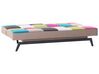Sofá-cama de 3 lugares em tecido multicolor LEEDS_768816