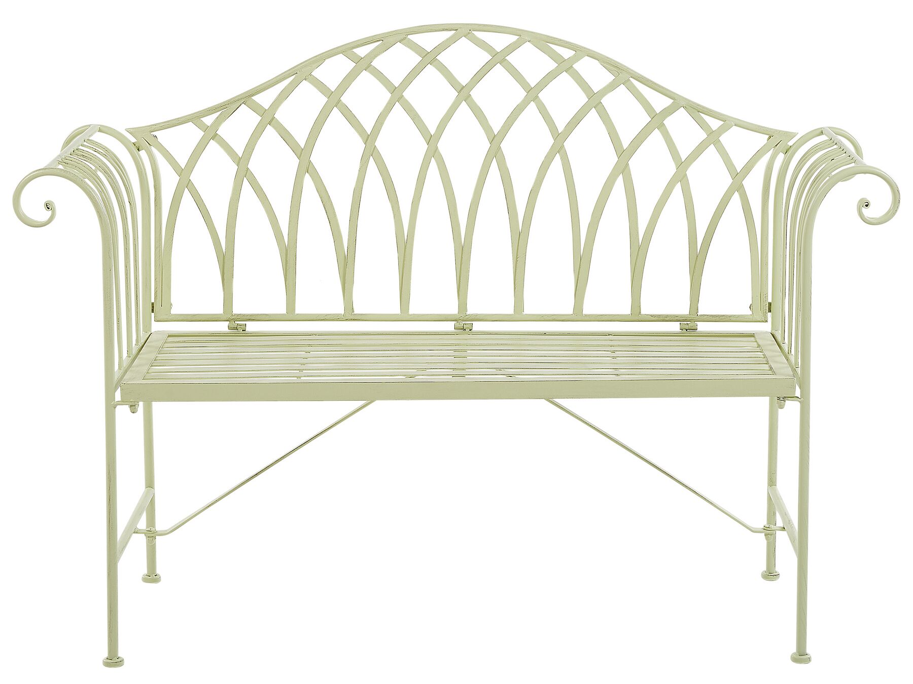 Metal Garden Bench 130 cm Light Green MILAZZO_825346