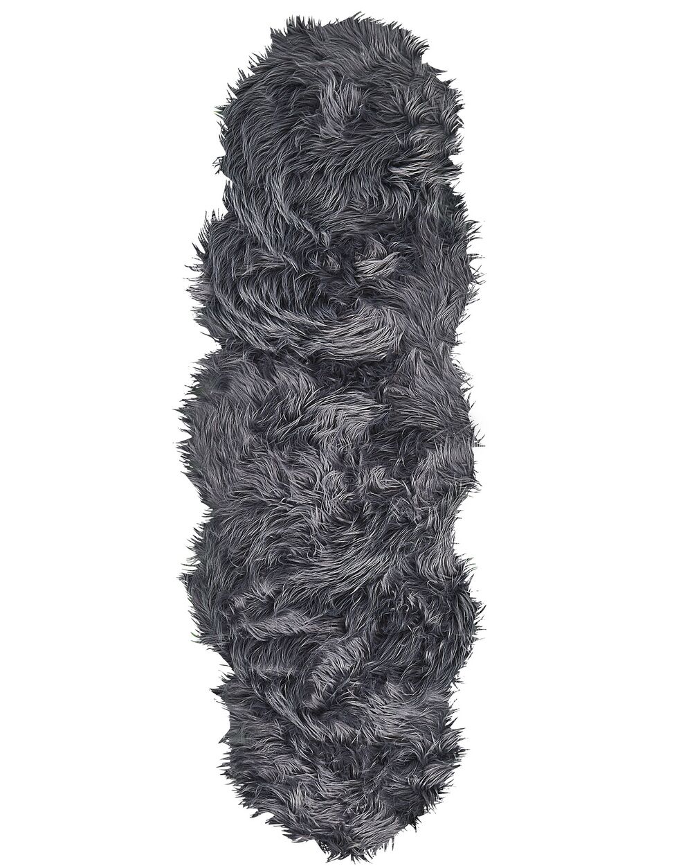 Tappeto in pelliccia sintetica MAMUNGARI Grigio scuro 60 x 180 cm