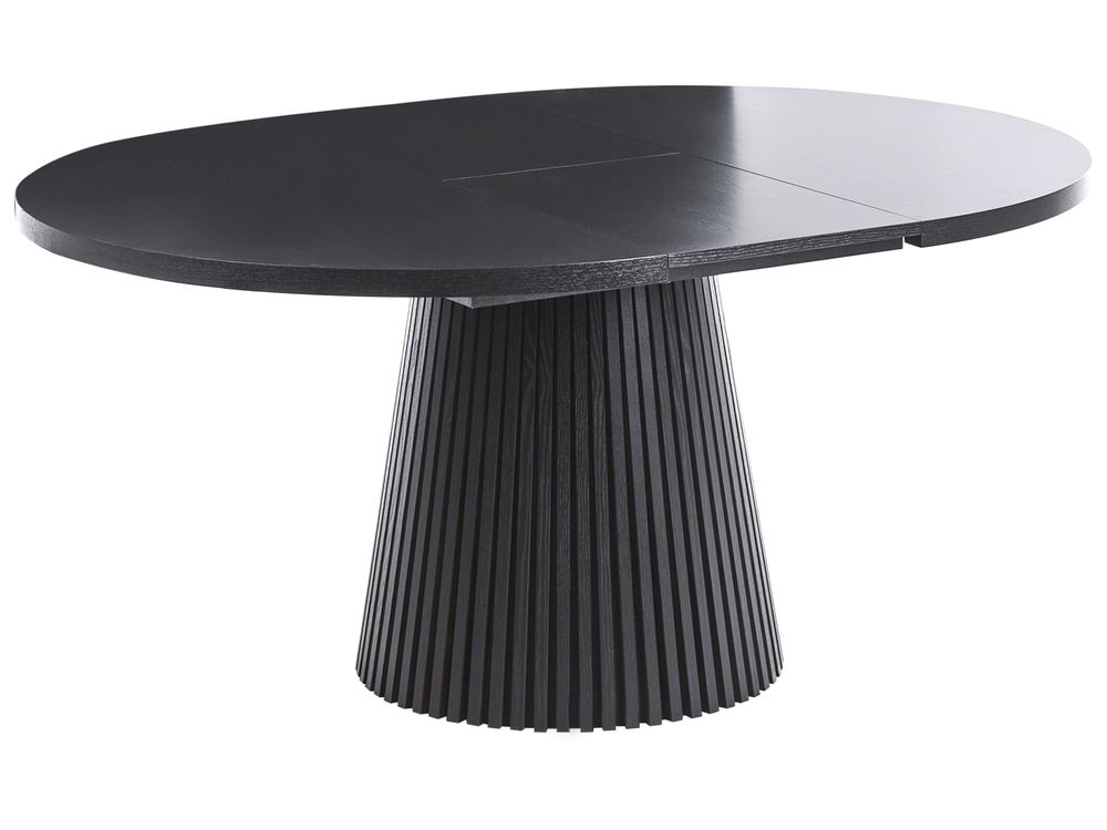 Tavolo da pranzo estensibile MOORE Legno di frassino nero 120/160 cm 120 cm