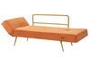 Bäddsoffa 2-sits sammet orange SAARELA_932723