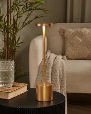Wireless LED Table Lamp LIZANDRO with Dimmer Metal Gold_940377