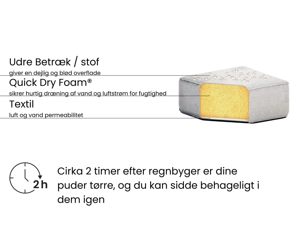 Liggestol med hynde LARIANO Metal Lys Beige_992433