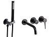 Wall Mounted Bath Shower Mixer Tap JAVIRA Black