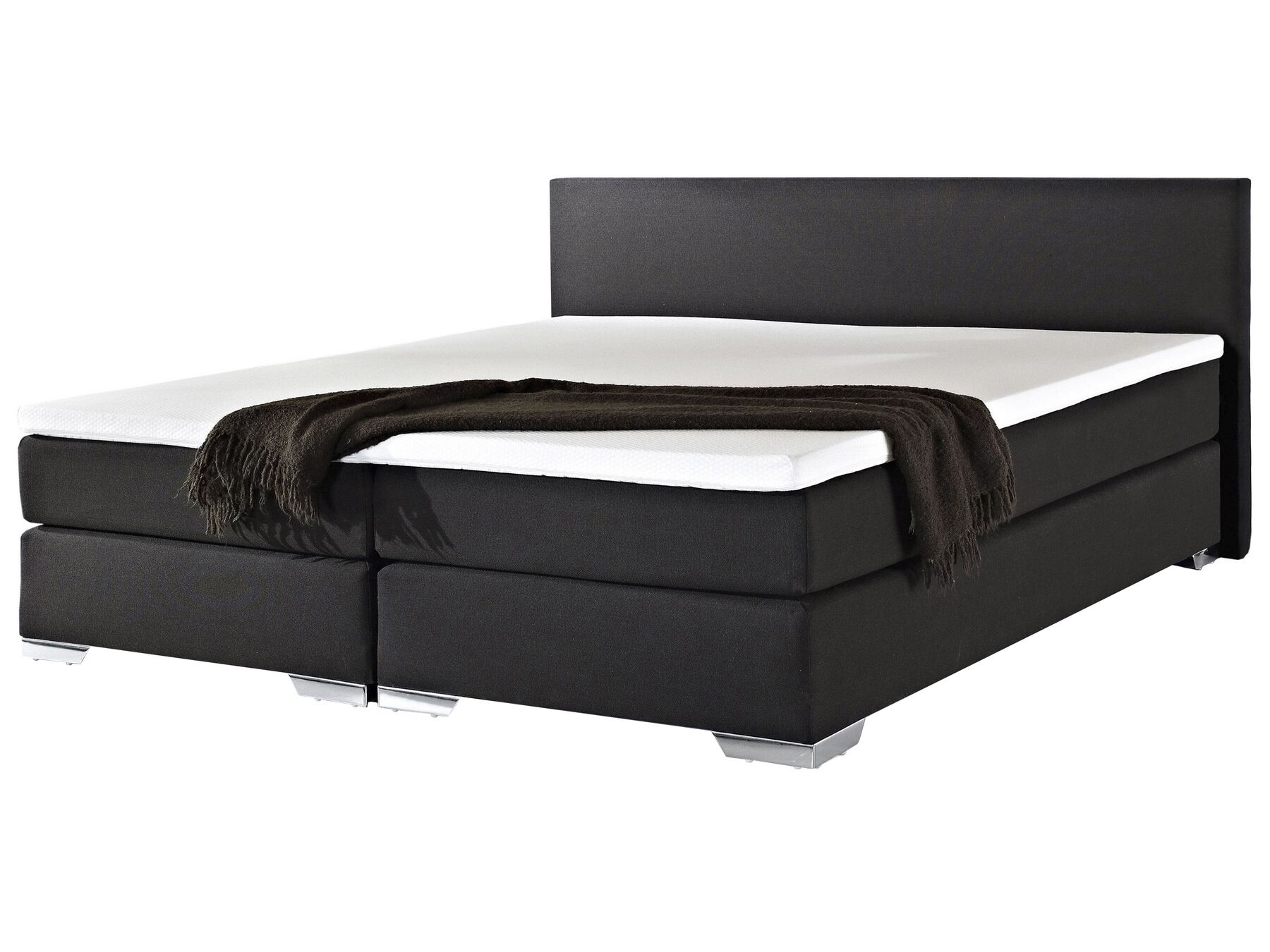 Čierna čalúnená kontinentálna posteľ 180 x 200 PRESIDENT_15873