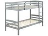 Dřevěná patrová postel 90 x 200 cm šedá REGAT_877104