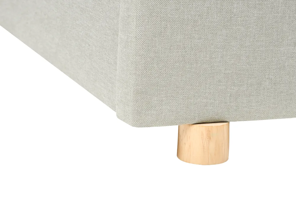 Lit avec tiroirs de rangement SOUTRIN Tissu Beige 160 x 200 cm_993431