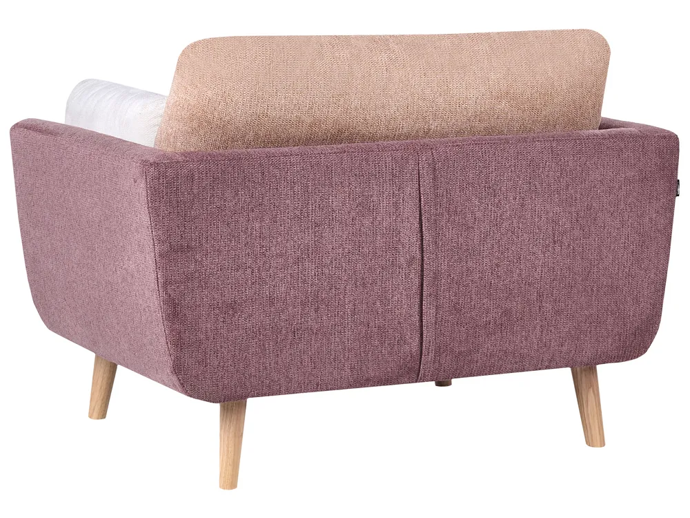 Living Room Set 4 Seater BOLGA Fabric Pink_1076182