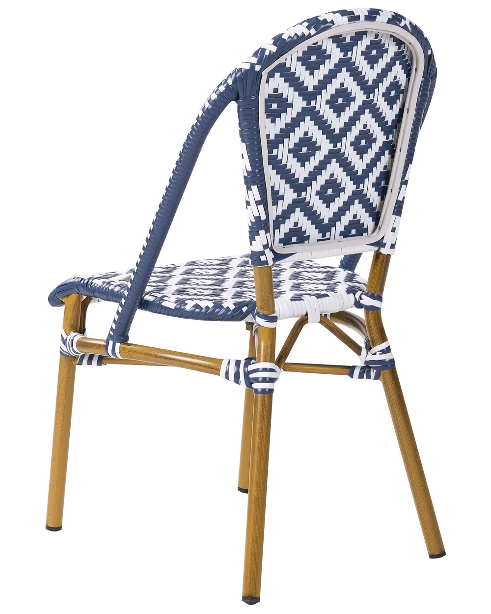 Set of 4 Garden Chairs RIFREDDO PE Rattan Blue_932267