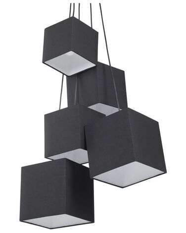 Moderná čierna závesná stropná lampa MESTA