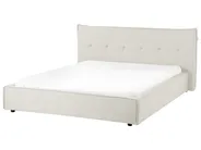 Waterbed Faux Linen LESTRE 160 x 200 cm (EU King Size) Off-White_962670