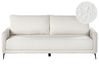 Sofa rozkładana dla 3 osób HEMING Boucle Złamana biel