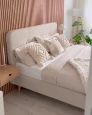 Bed Fabric RENNES 140 x 200 cm (EU Double) Light Beige_1170068