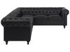 5-seters hjørnesofa kunstskinn  svart CHESTERFIELD_709676