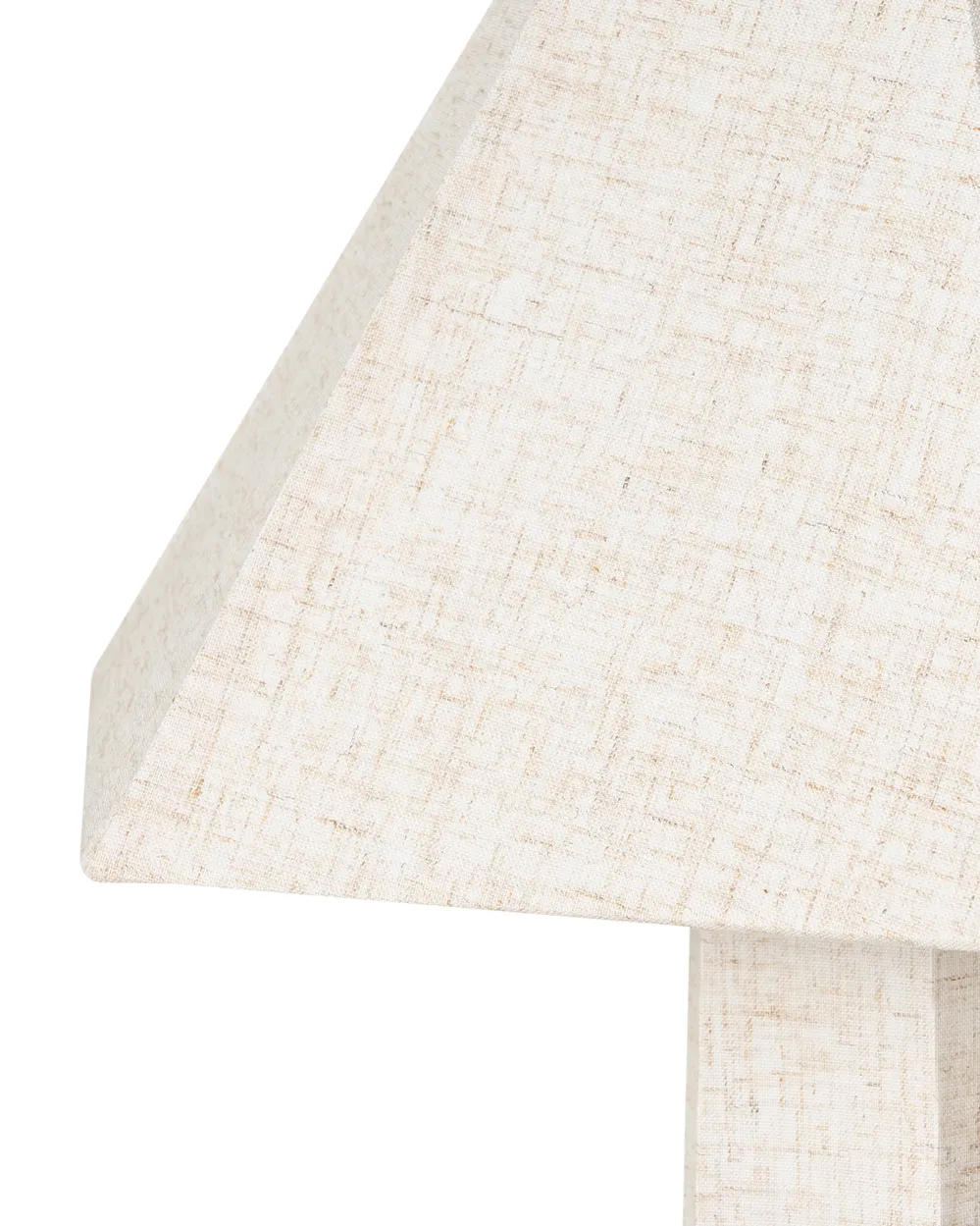Floor Lamp DEMBI Faux Linen Light Beige_1017145