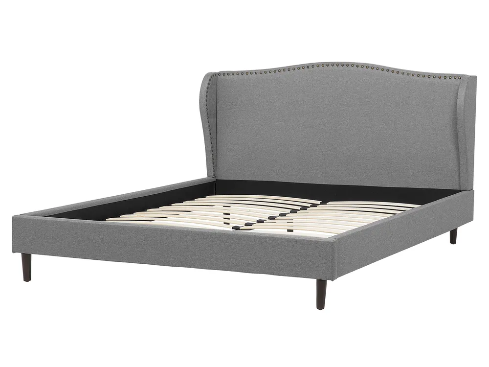 Bett mit Lattenrost Stoff COLMAR 160 x 200 cm Grau_703357
