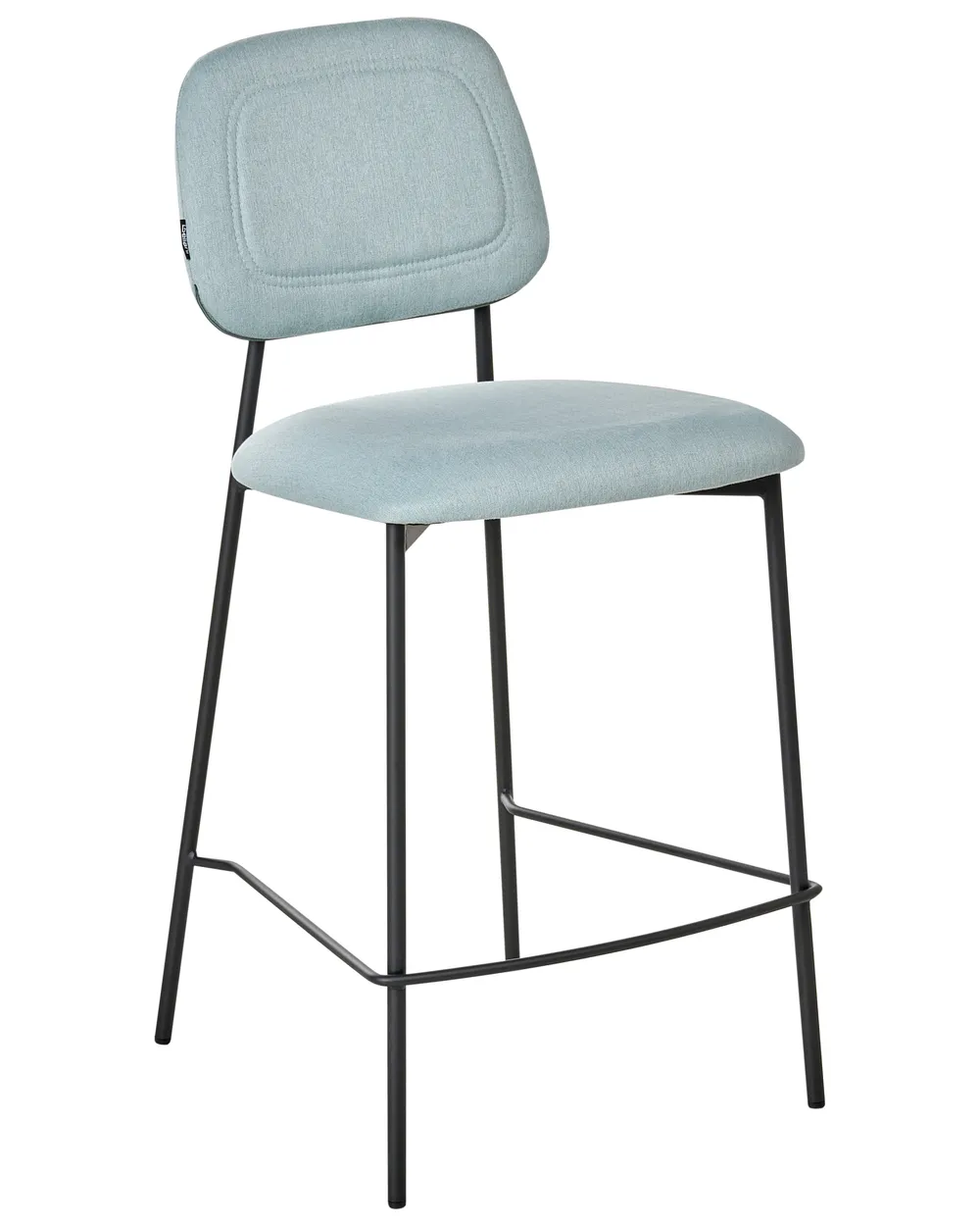 Set of 2 Bar Chairs DUETTE Fabric Light Blue_1015761