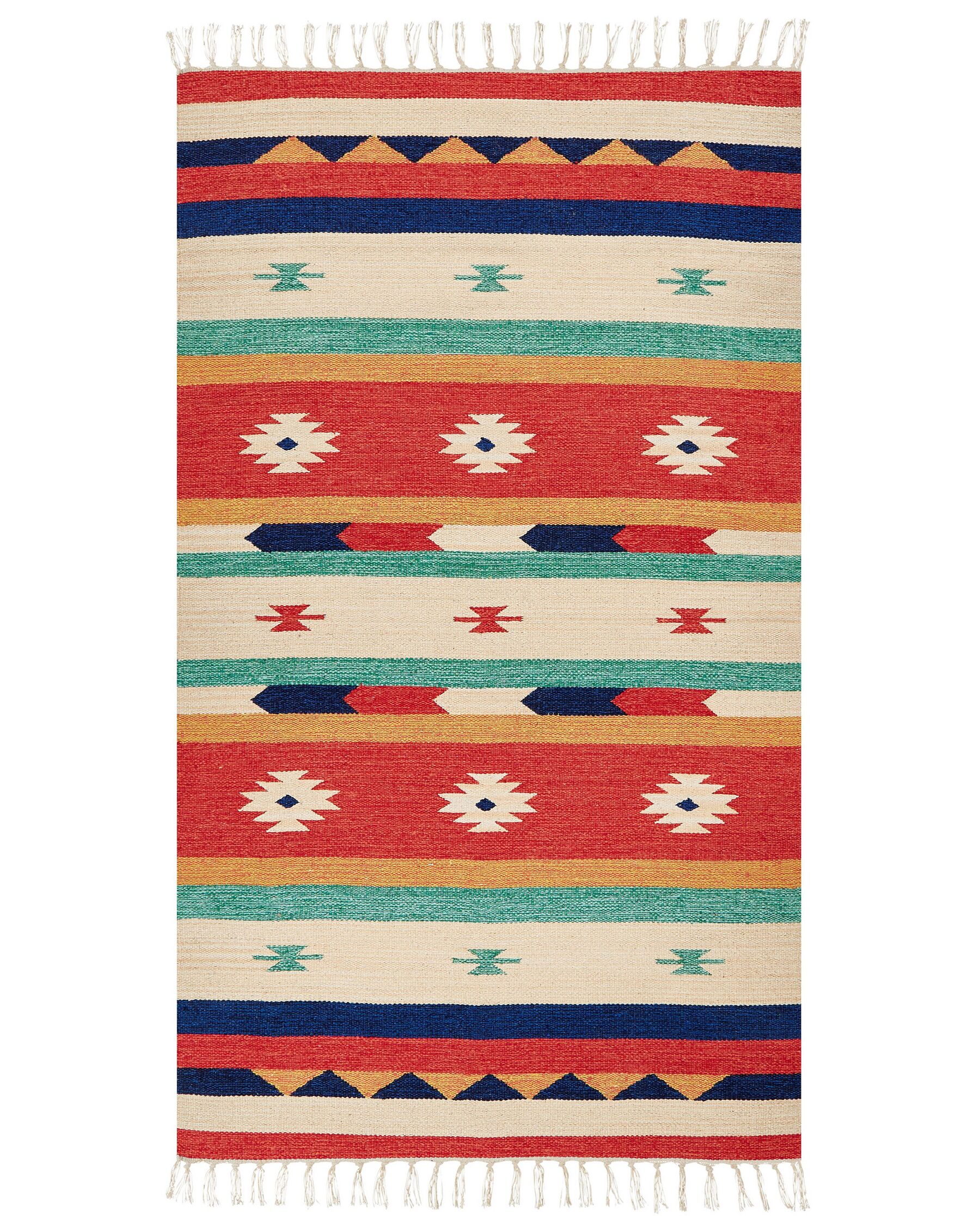 Bavlnený kelímový koberec 80 x 150 cm viacfarebný MARGARA_869742