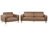 Conjunto de sofás 4 lugares em tecido castanho ASKIM_917704