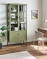 Vetrina in vetro OXTED 80 cm Metallo Verde