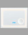 Miroir mural LED Bluetooth 60 x 80 cm argenté THAIX_932209