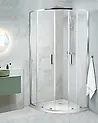 Shower Enclosure JUKATAN 900 x 900 x 1850 mm Silver