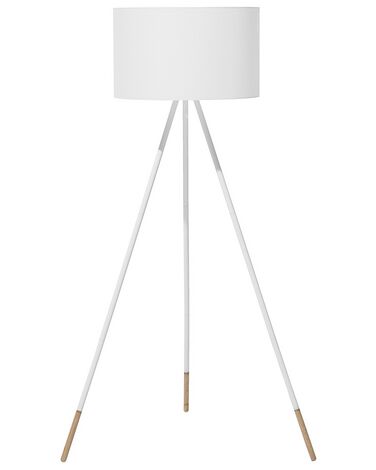 Háromlábú fehér fém állólámpa 157 cm TOBOL
