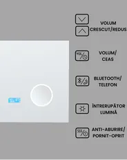 Oglindă LED pentru baie MONTARON 80 cm 60 cm Argintiu_940482