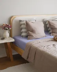 Bed Pine Wood DOSCHES 160 x 200 cm (EU King Size) Light Brown_1071950