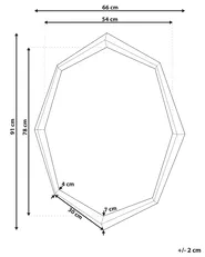 Wall Mirror OENO 66 cm 91 cm Silver_759309