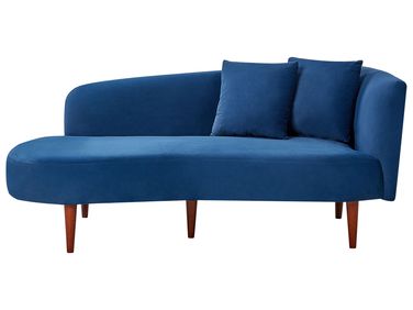 Copine peacock velvet curved chaise lounge shop