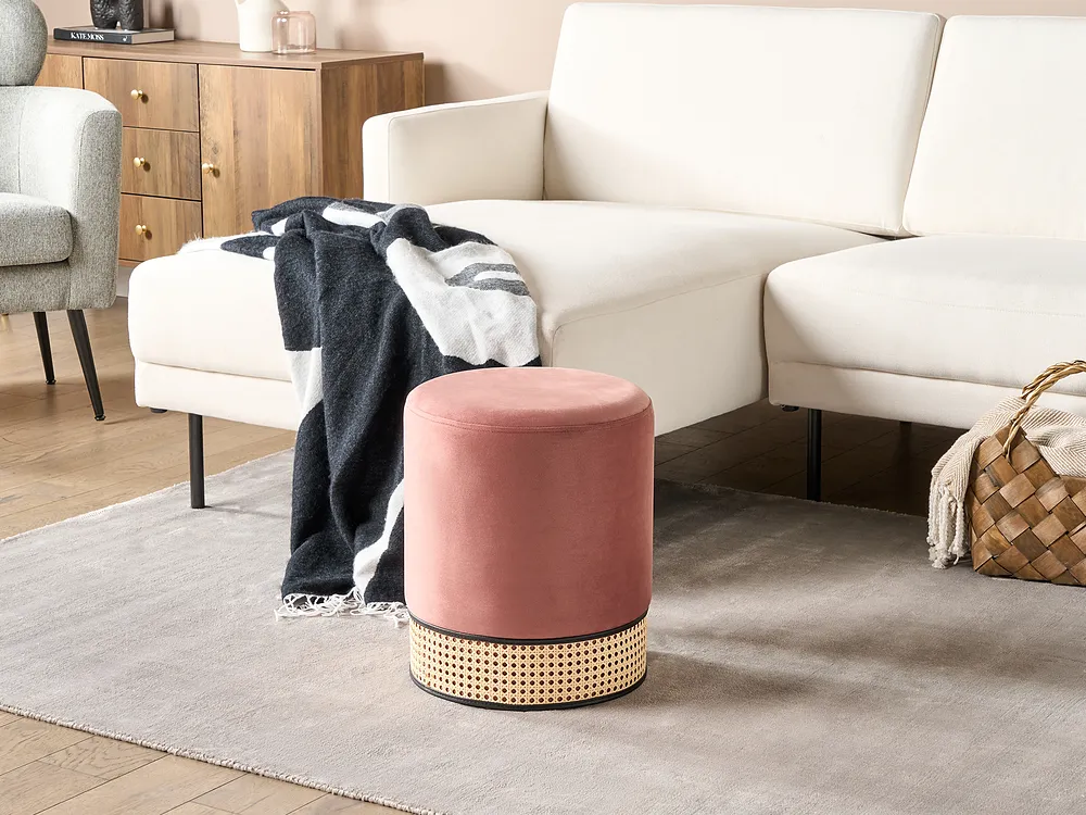 Pouf YANKTON Velluto Rosa_1154213