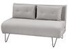 2 Seater Fabric Sofa Bed Light Grey VESTFOLD_930430