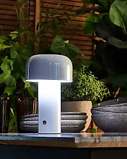 Wireless LED Table Lamp BESOS with Dimmer Metal White_1175880