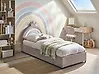 Kids Ottoman Bed GRISETOT Velvet Grey 90 x 200 cm (EU Single)