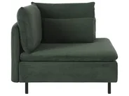 Modular Corner Sofa 3 Seater EGERIS Corduroy Dark Green Left Hand_1067158
