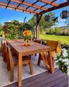 Ensemble de jardin table et 6 chaises en bois acacia clair LIVORNO_831939