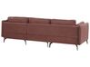 Left Hand Fabric Corner Sofa Burgundy ALTAN_934966