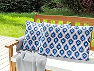 Set of 2 Outdoor Cushions CERIANA Animal Pattern 40 x 60 cm Blue_1182676