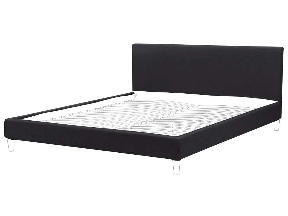 Bed Frame Cover FITOU 180 x 200 cm Black_752867