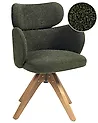 Dining Chair Swivel MARCY Boucle Dark Green