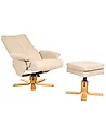 Sillón reclinable EPSE con reposapiés Piel sintética Beige
