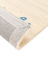 Tappeto Gabbeh lana beige chiaro e blu 200 x 300 cm YALI_855953