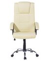 Poltrona da ufficio massaggiante ecopelle beige COMFORT II_793107