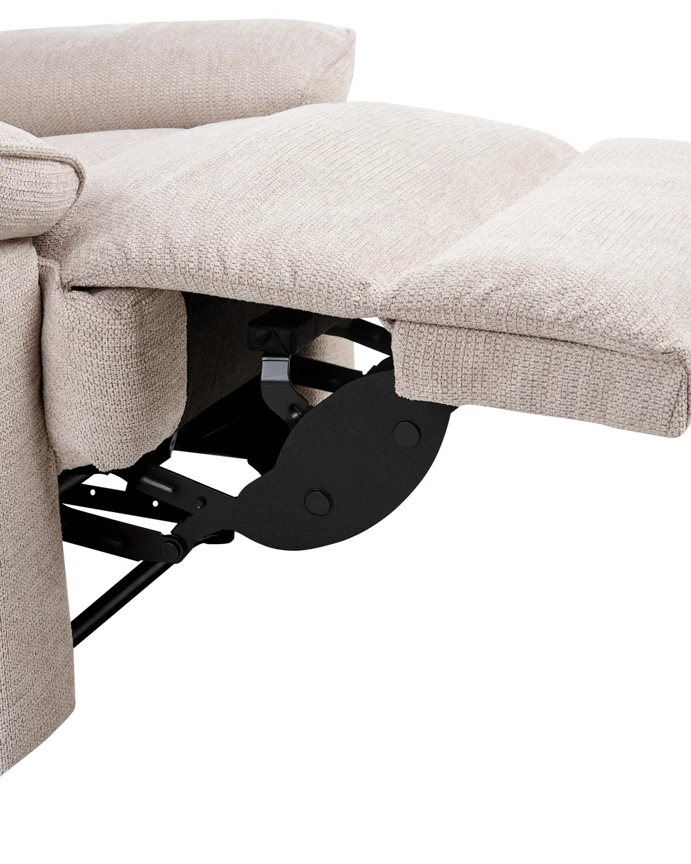 Sedia reclinabile EVERTON Poggiapiedi a scomparsa Tessuto Beige_963725