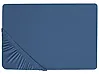 Fitted Sheet JANBU 160 x 200 cm Cotton Navy Blue