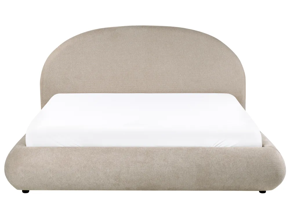 Letto contenitore GRASSE Tessuto Tortora 180 x 200 cm_1056336